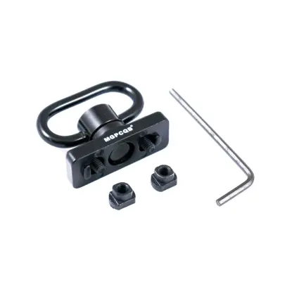 Rychloupínací otočné QD poutko na řemen s adaptérem pro připojení na M-Lock a KeyMod systém. Materiál ocel.